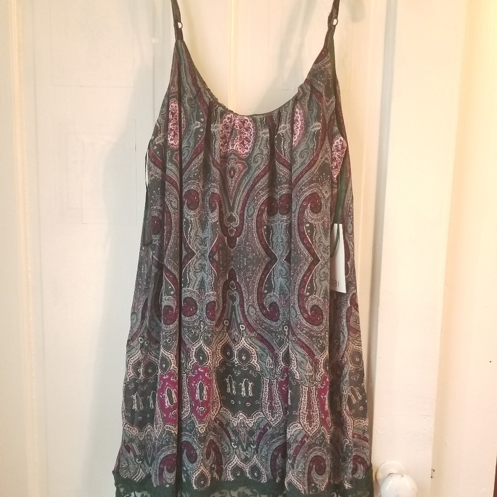 Green paisley sun dress